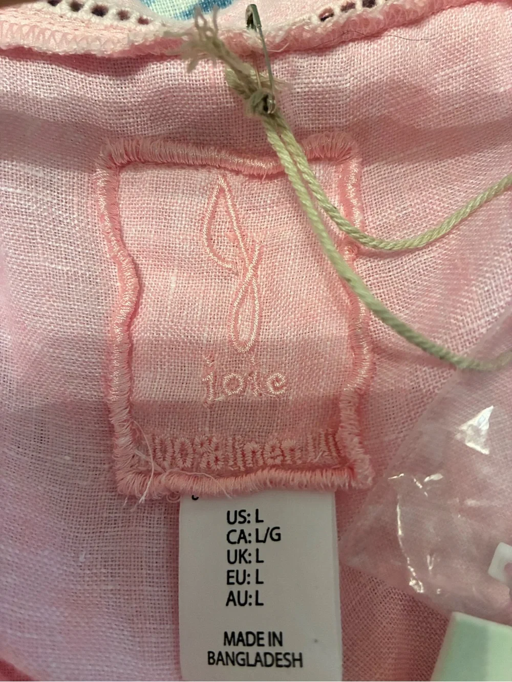 Joie Linen Pale Pink Sleeveless Button-Front Eyelet Top - NWT - Picture 3 of 10